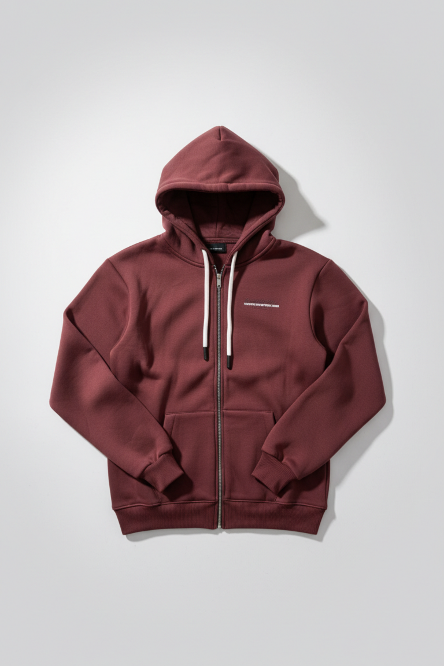 Studio Script Zip Hoodie – Merlot