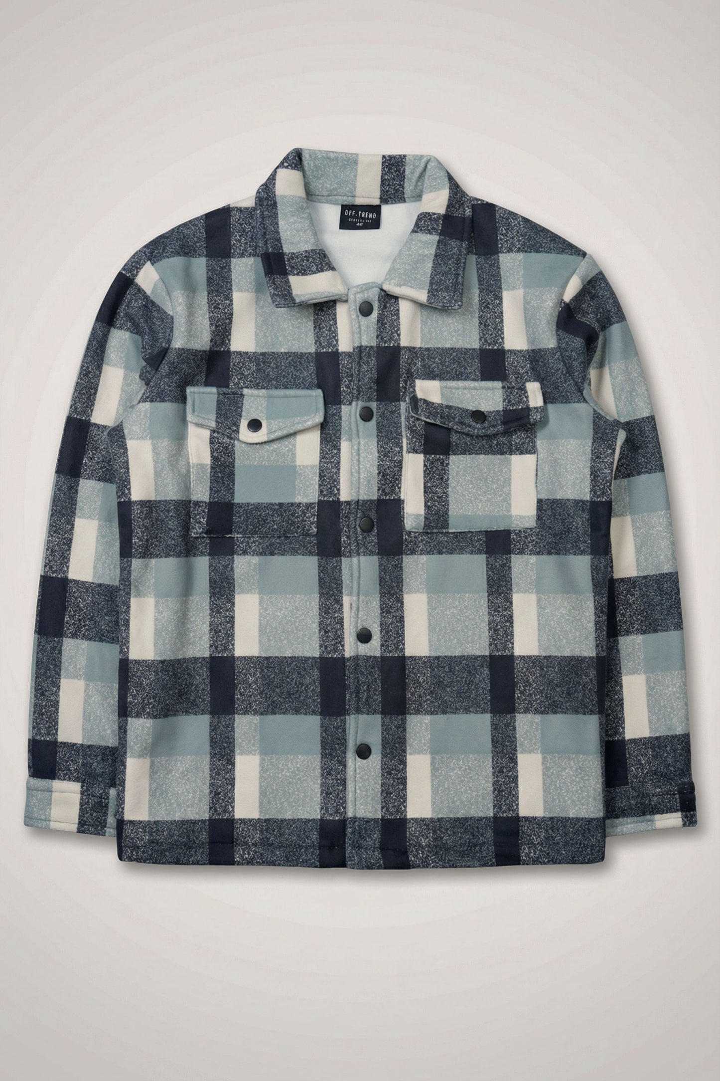 Ocean Check Shacket – Teal & Navy