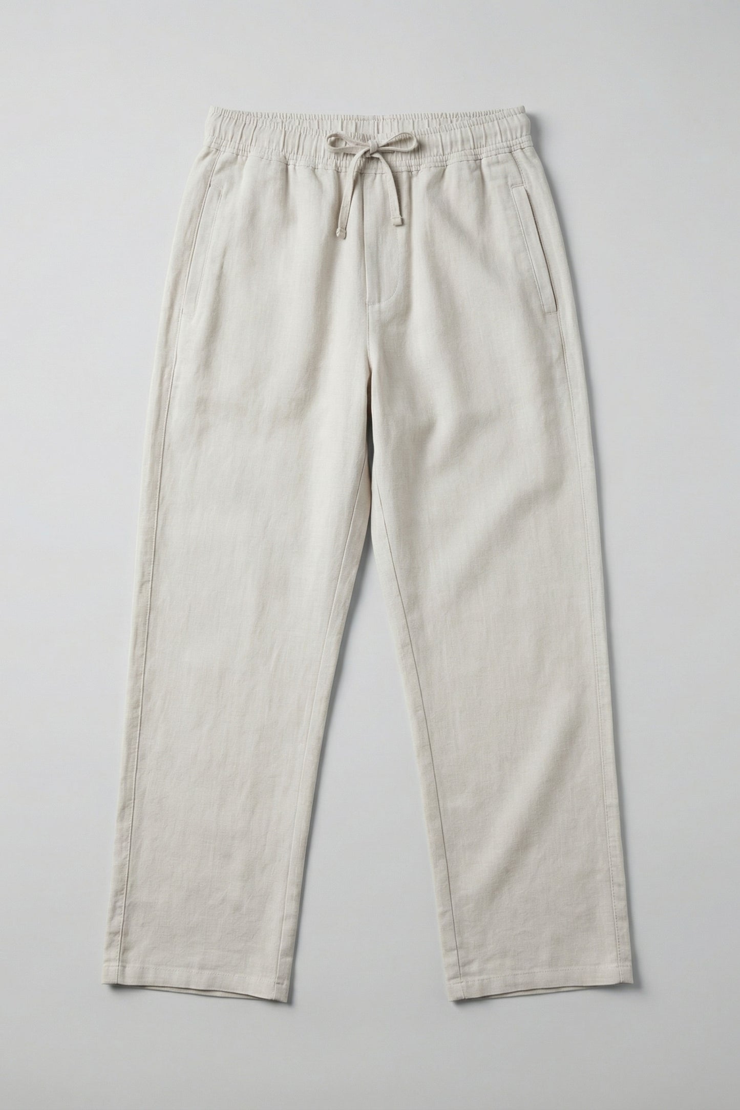 UrbanEase Linen Comfort Trousers — Soft Sand