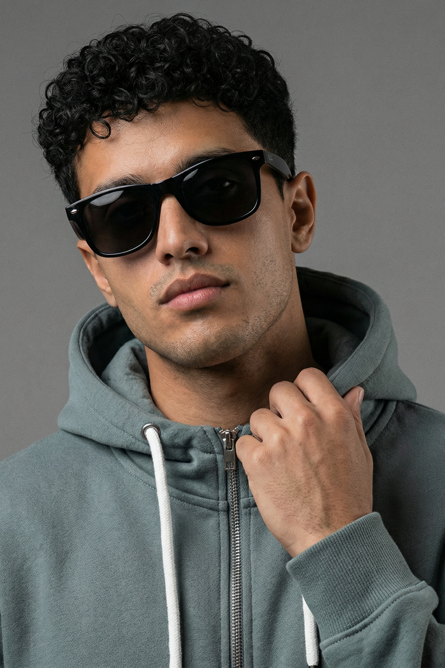 Studio Script Zip Hoodie – Mineral Sage