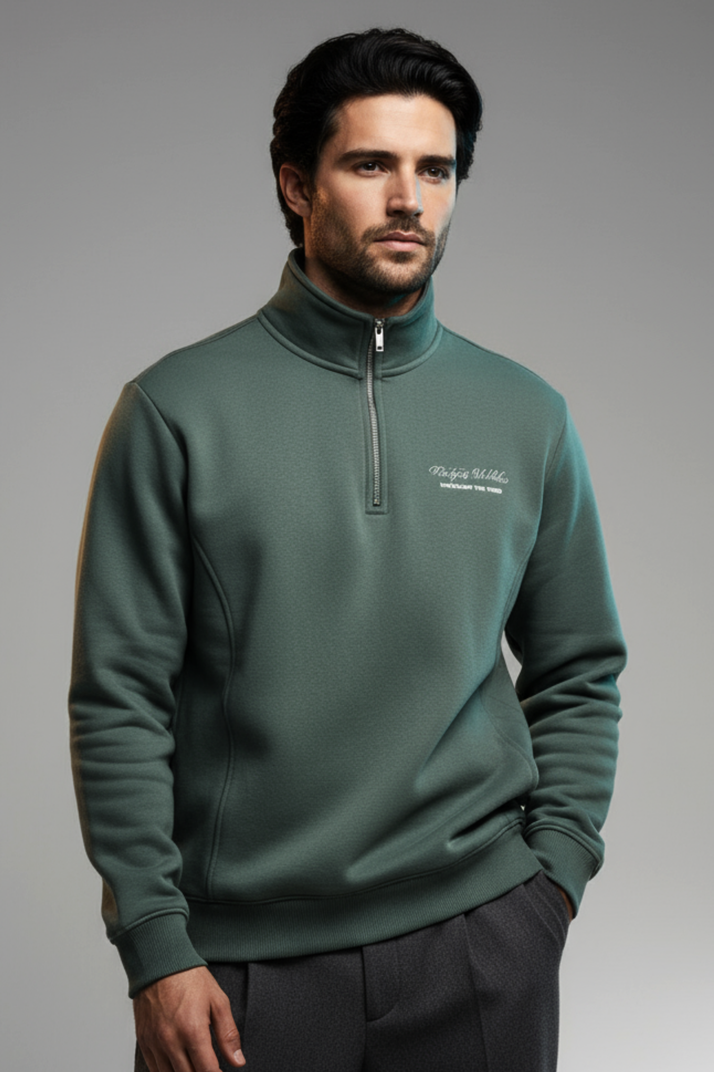 Escaping Cliches Half-Zip — Mineral Sage