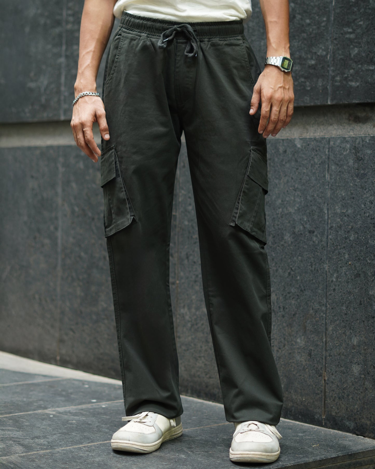 Forest Shadow Mid Rise Relaxed Fit Cargo Pants