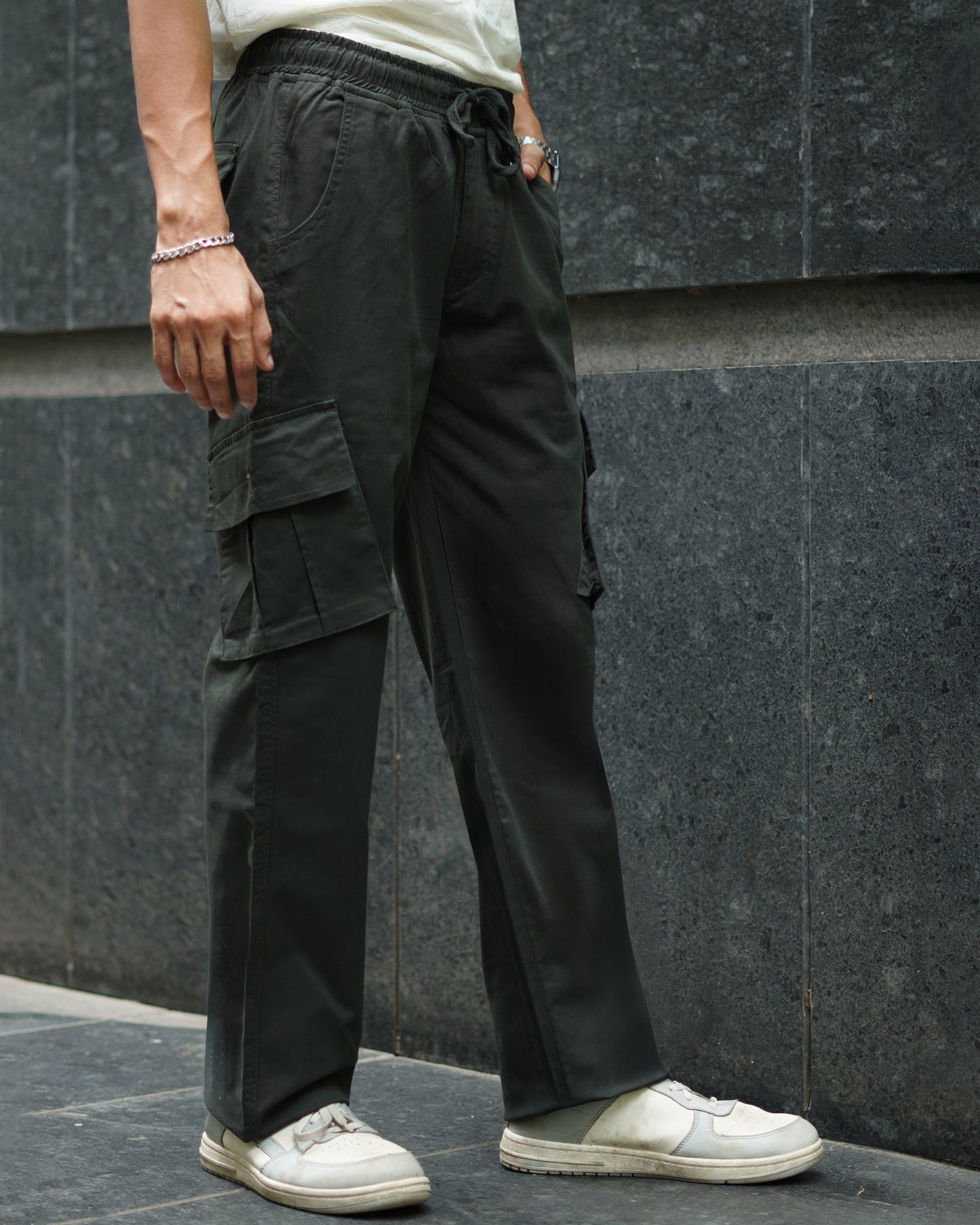 Forest Shadow Mid Rise Relaxed Fit Cargo Pants