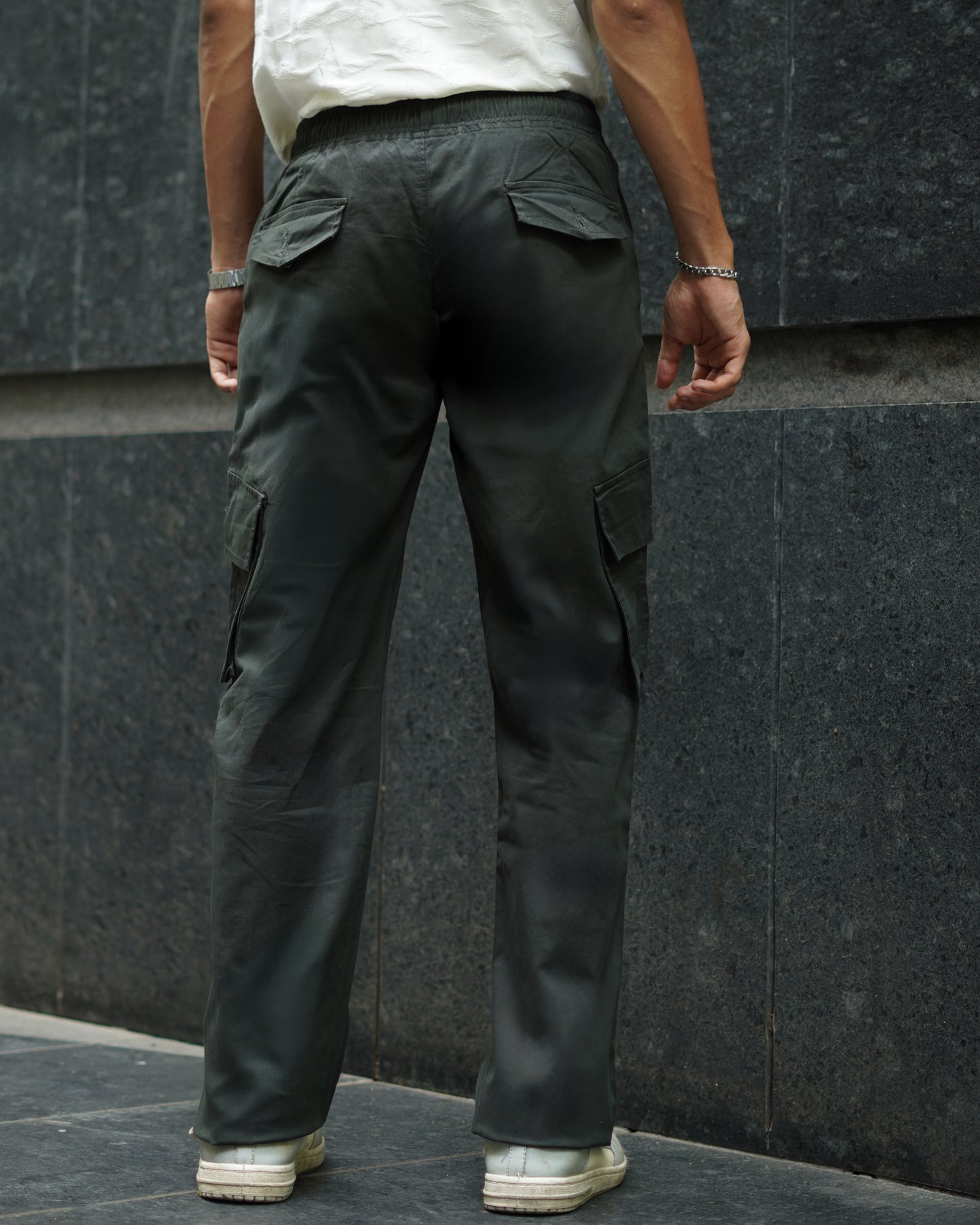 Forest Shadow Mid Rise Relaxed Fit Cargo Pants