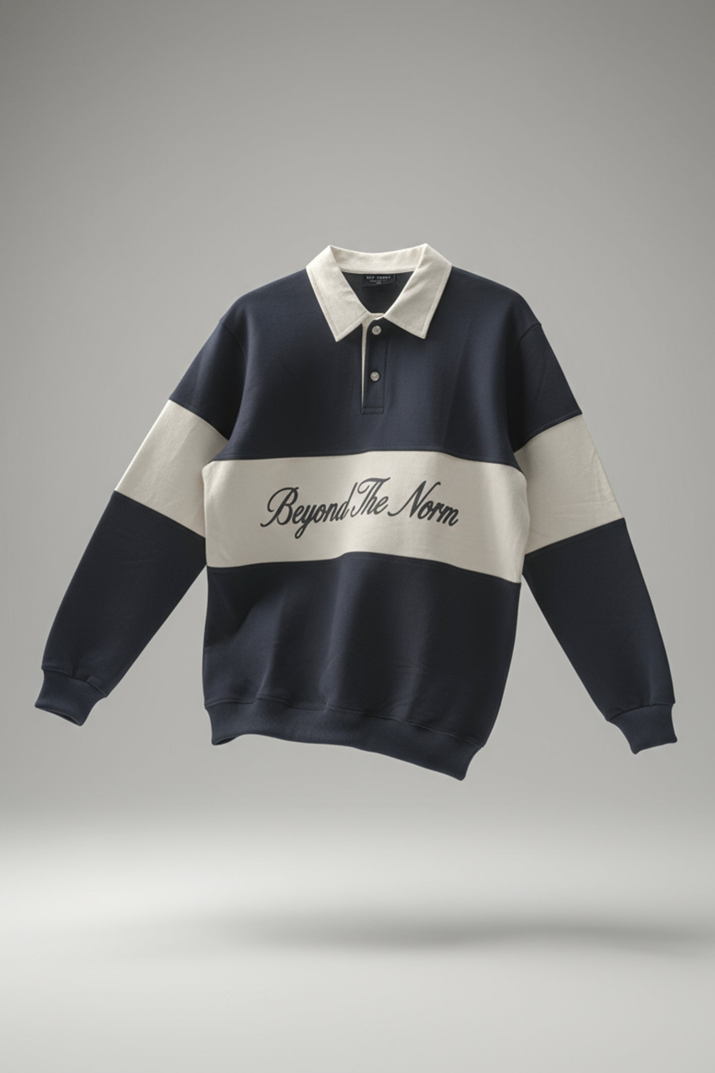 Deviation Code - Midnight Ivory Cotton Looper Sweatshirt