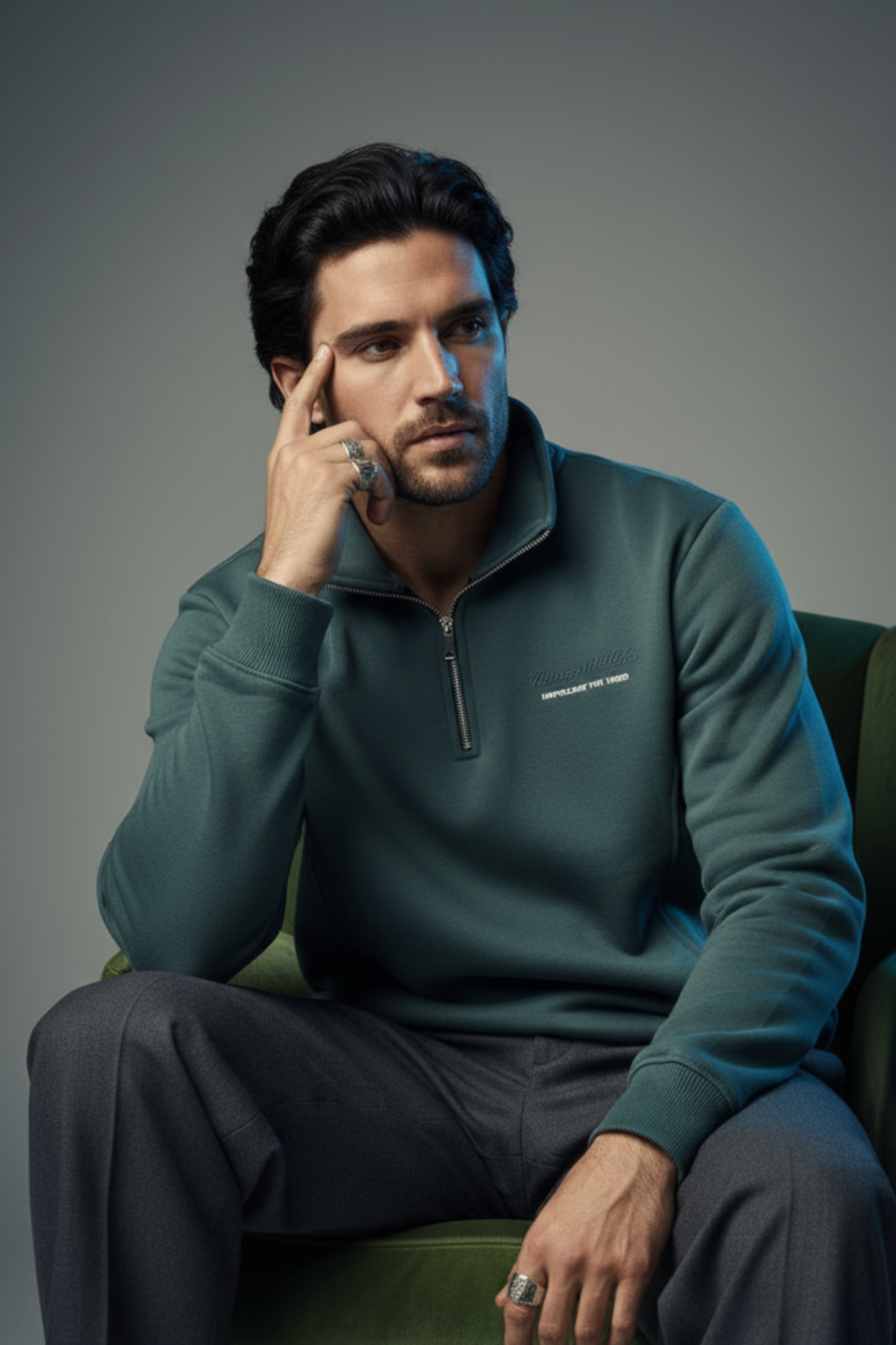 Escaping Cliches Half-Zip — Mineral Sage