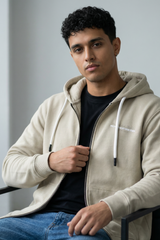 Studio Script Zip Hoodie –Pistachio Ecru