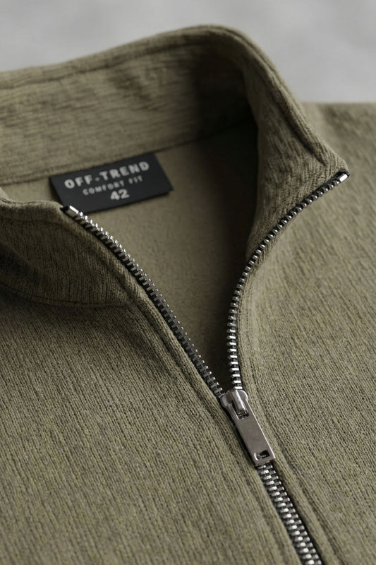 Utility Half-Zip – Olive Green
