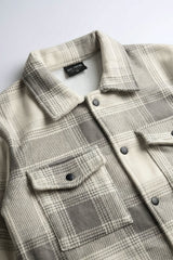 Arctic Check Shacket – Cream & Grey