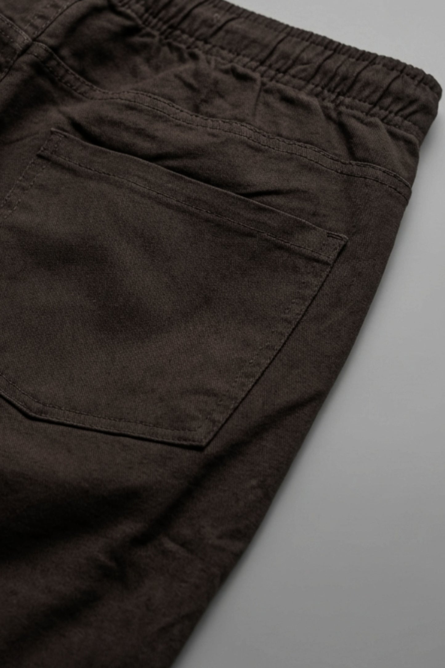UrbanEase Linen Comfort Trousers — Espresso Brown