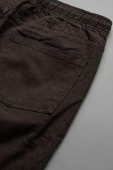 UrbanEase Linen Comfort Trousers — Espresso Brown