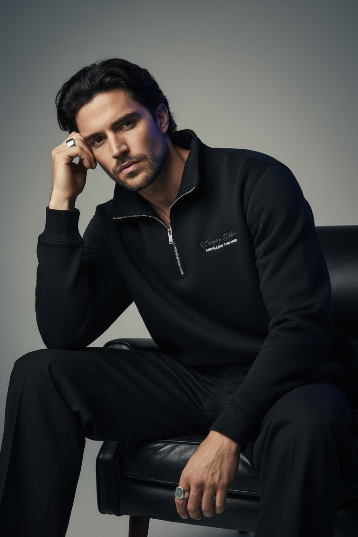 Escaping Cliches Half-Zip — Black
