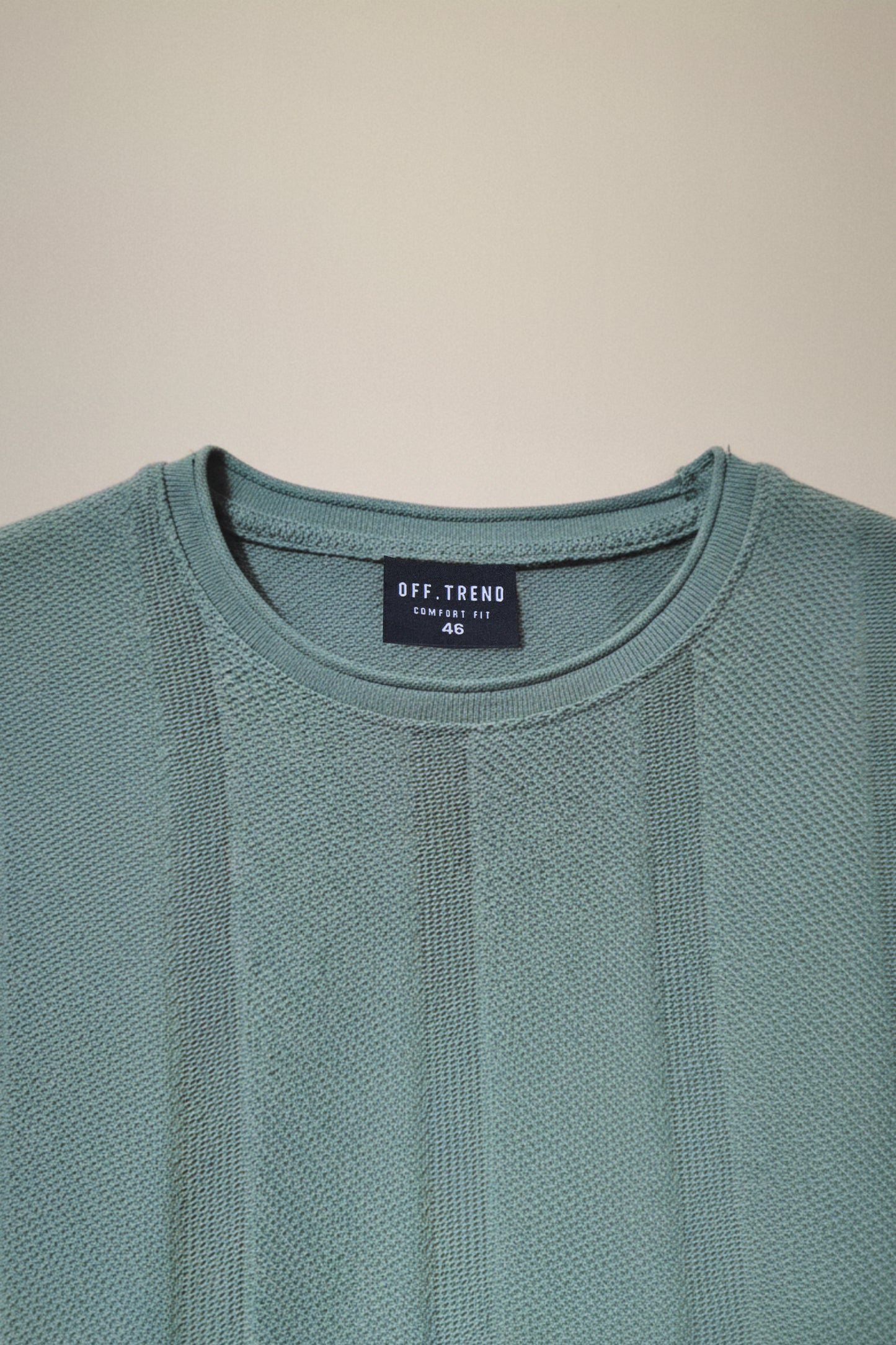 Parallel Calm – Dusty Teal Knit Tee