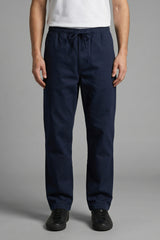 UrbanEase Linen Comfort Trousers — Midnight Navy