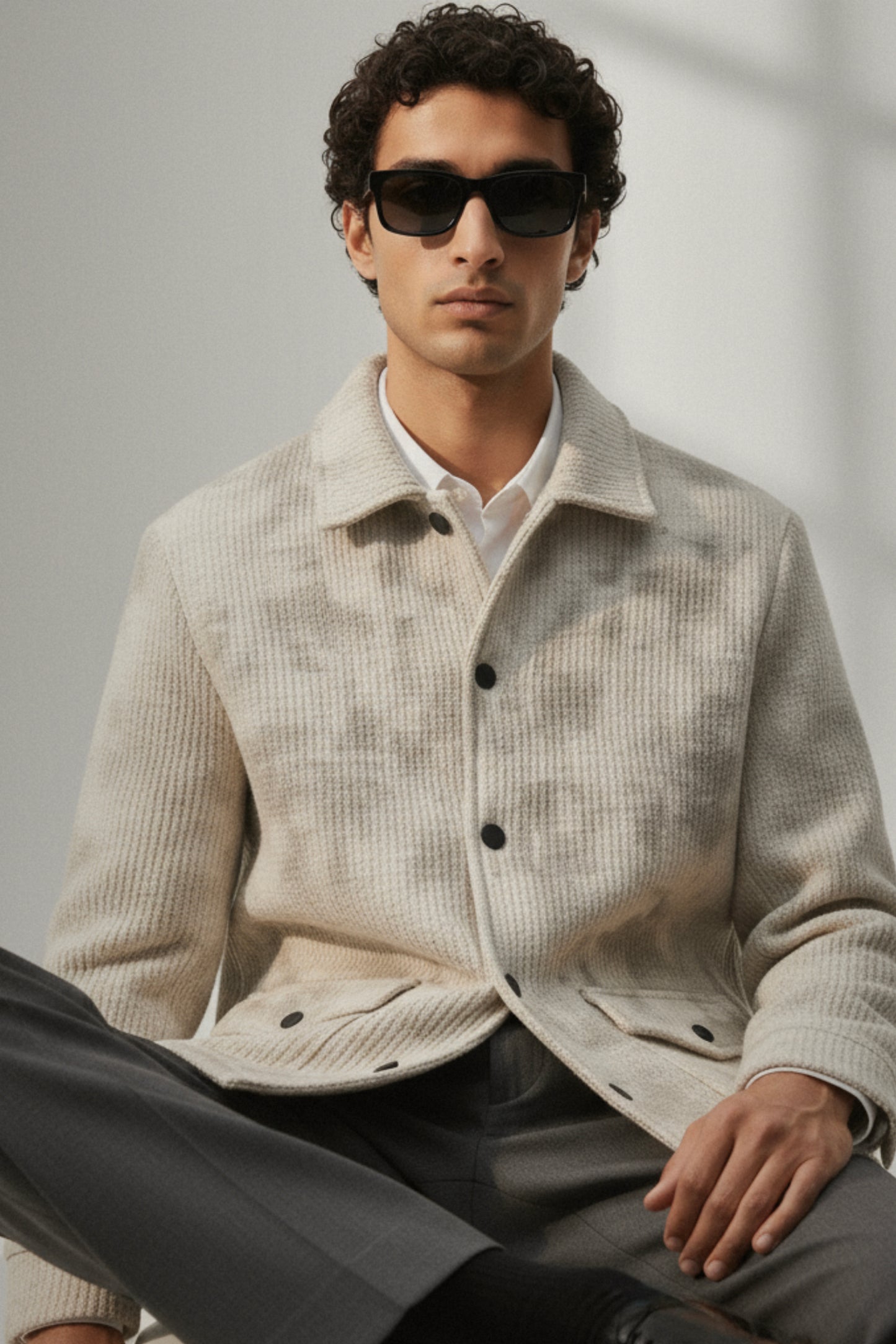 Echo – Sand Veil Overshirt