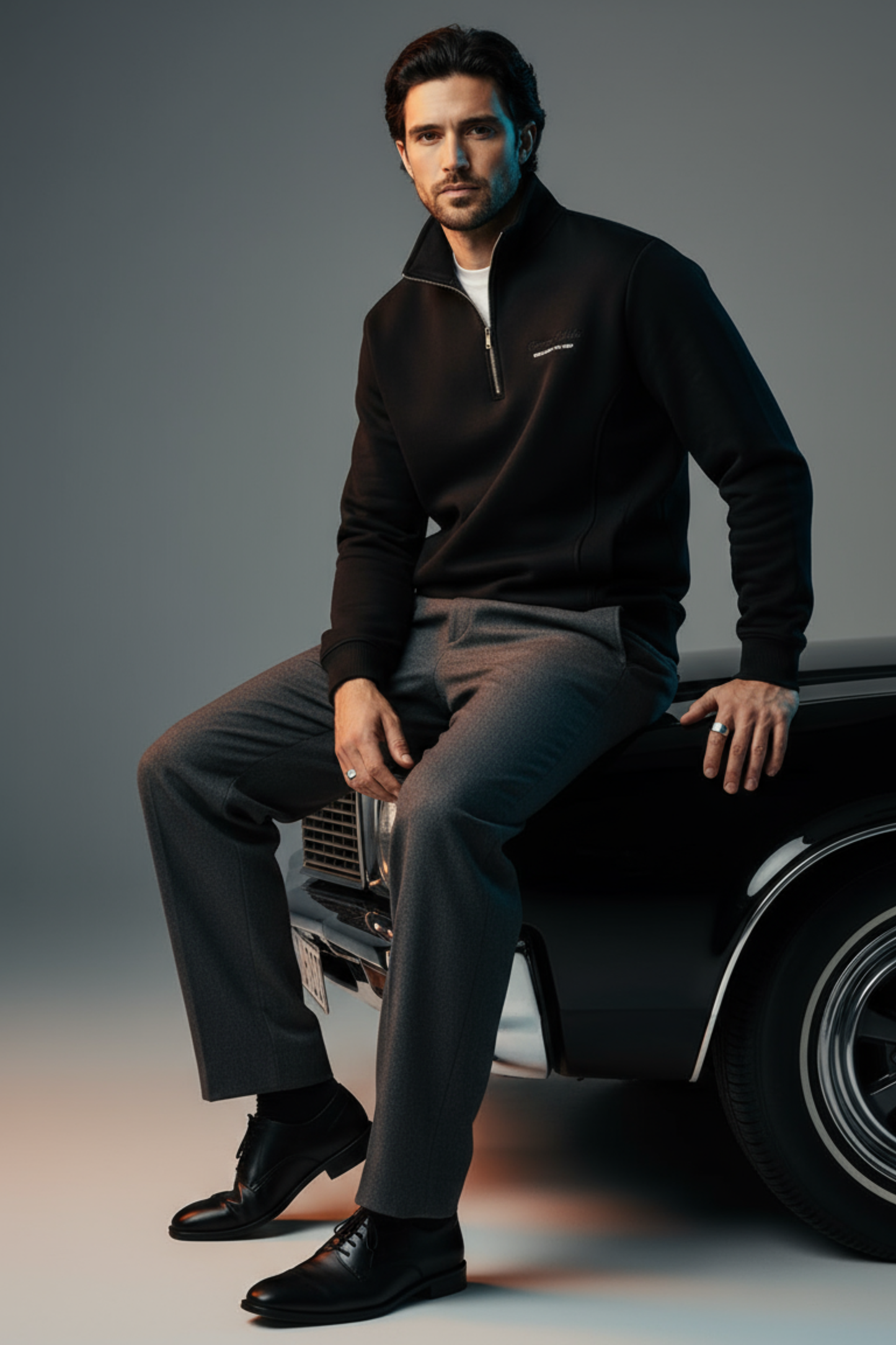 Escaping Cliches Half-Zip — Black