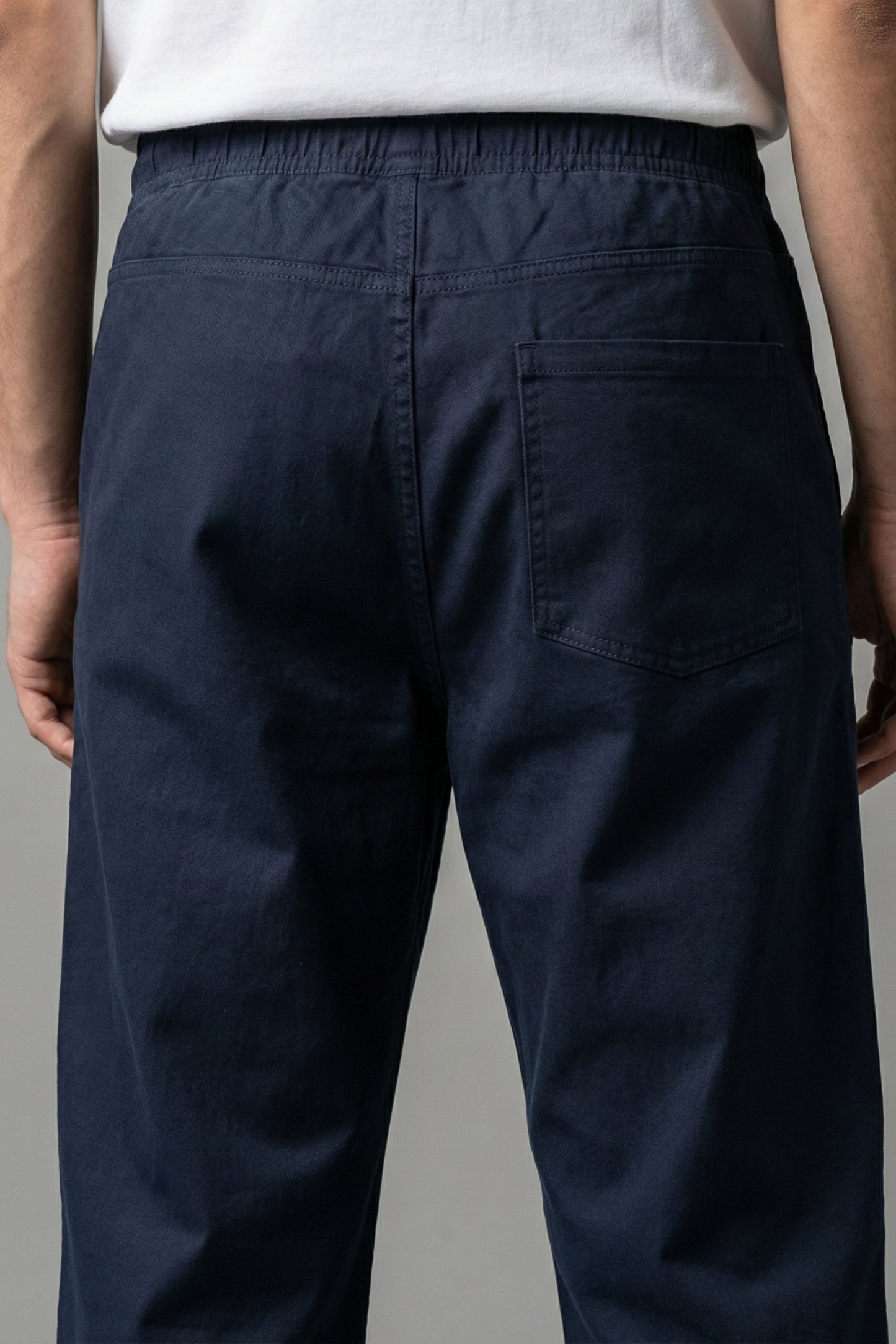 UrbanEase Linen Comfort Trousers — Midnight Navy
