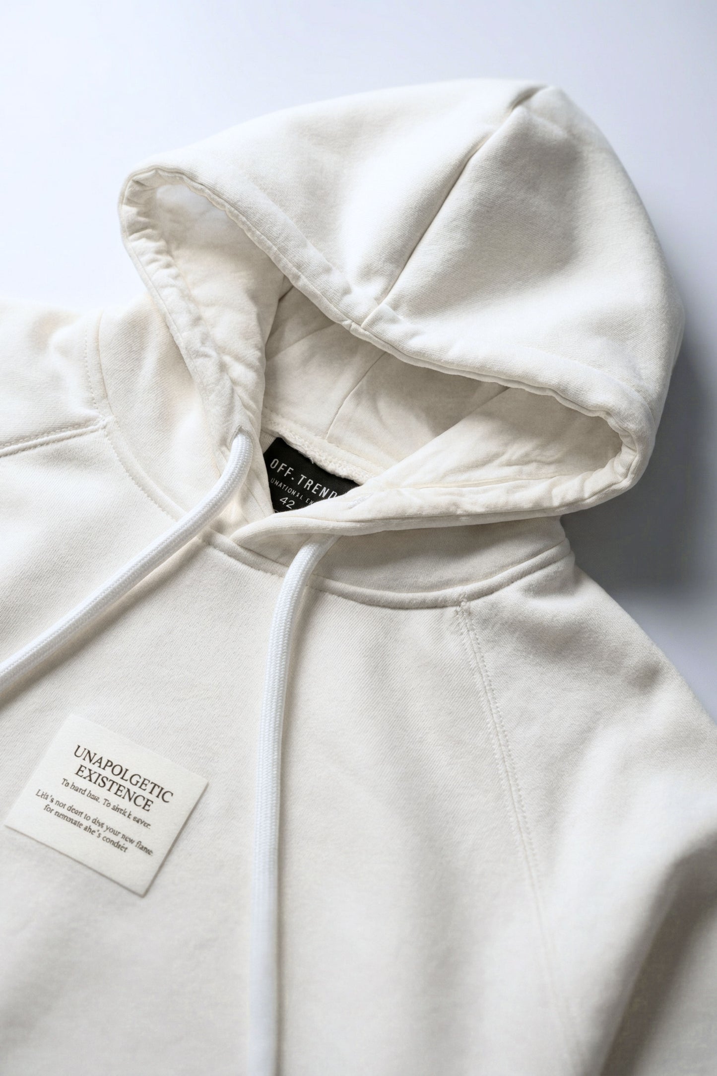Existence Hoodie — Ecru White