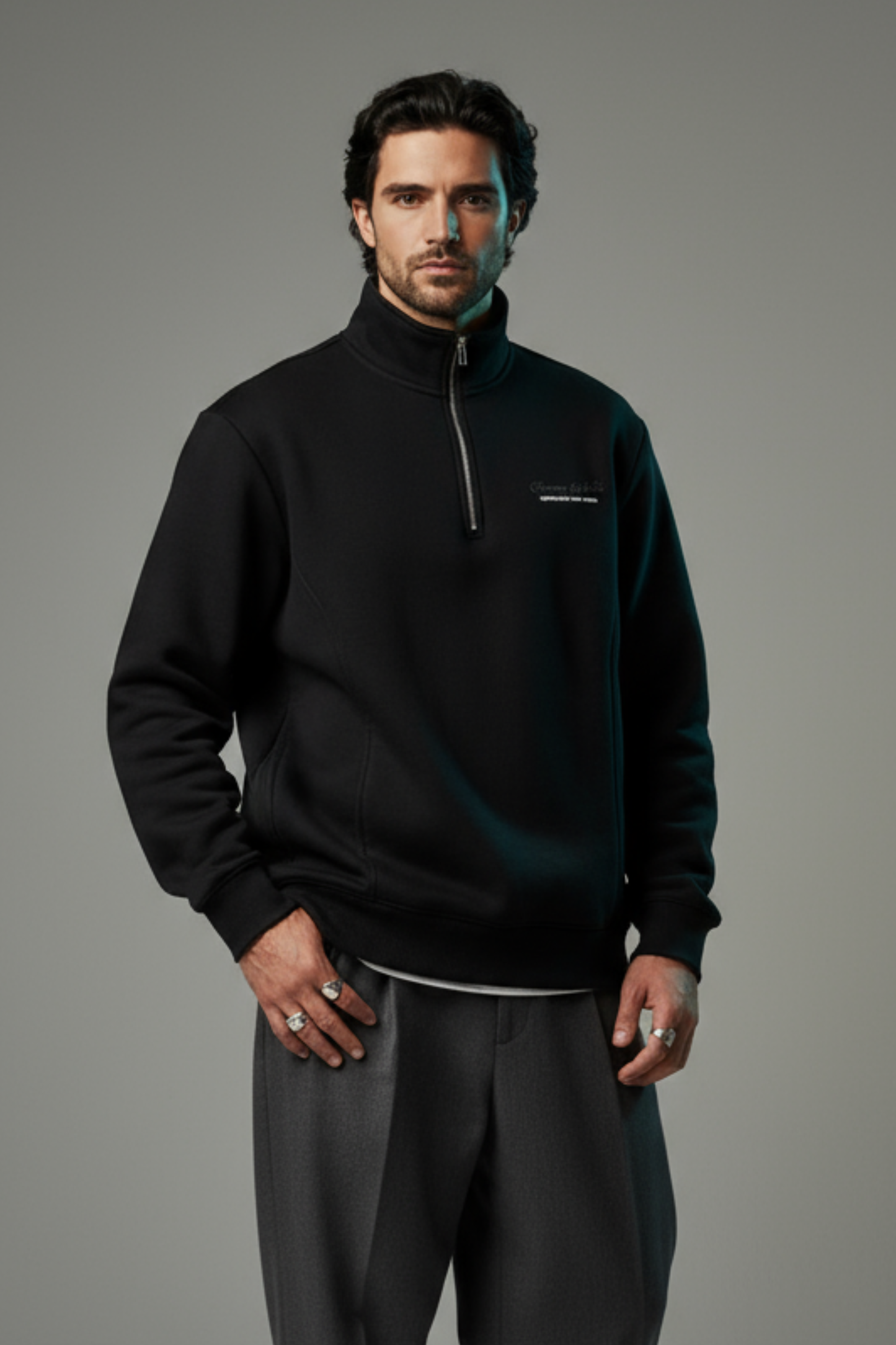 Escaping Cliches Half-Zip — Black