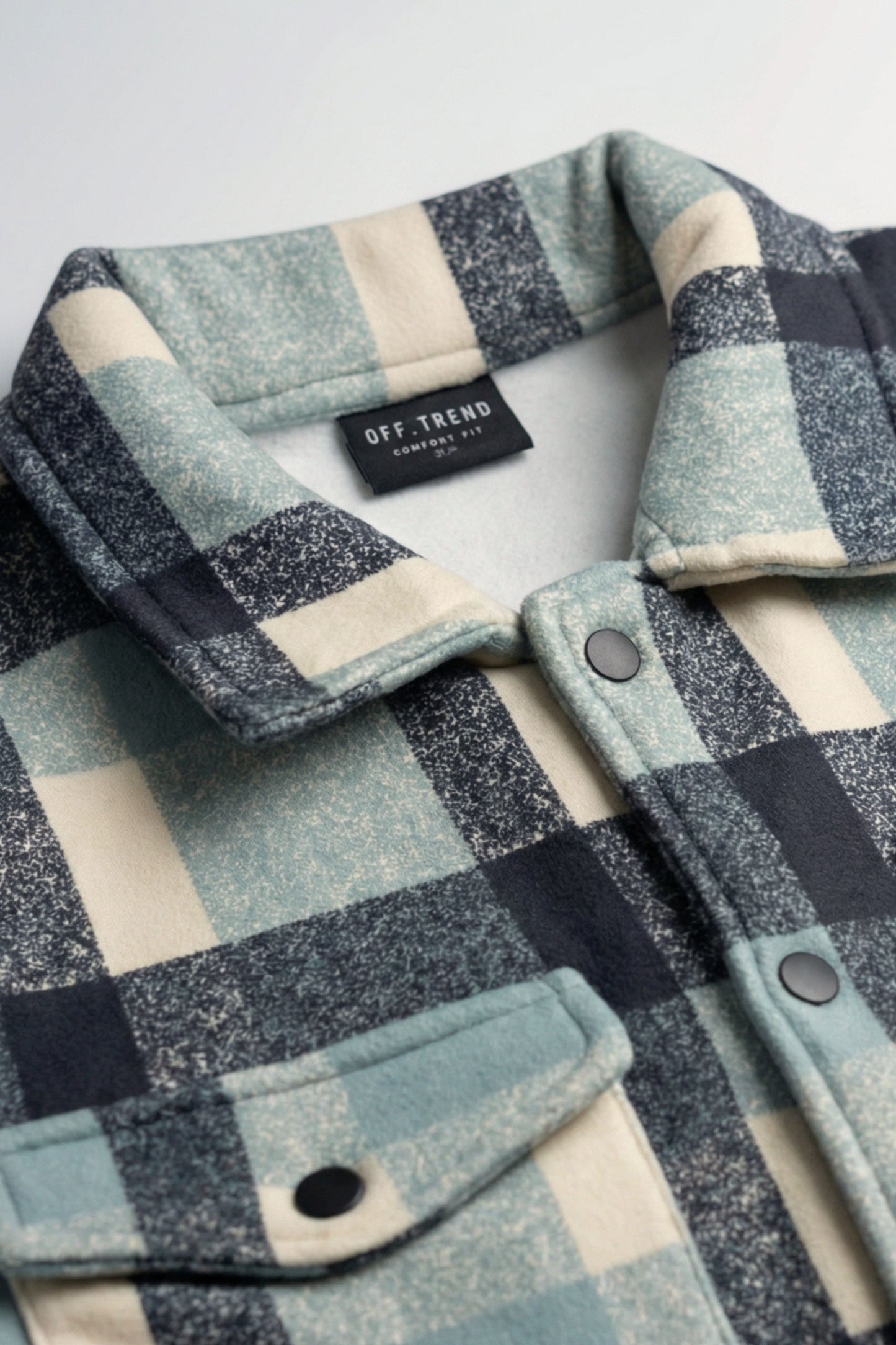 Ocean Check Shacket – Teal & Navy