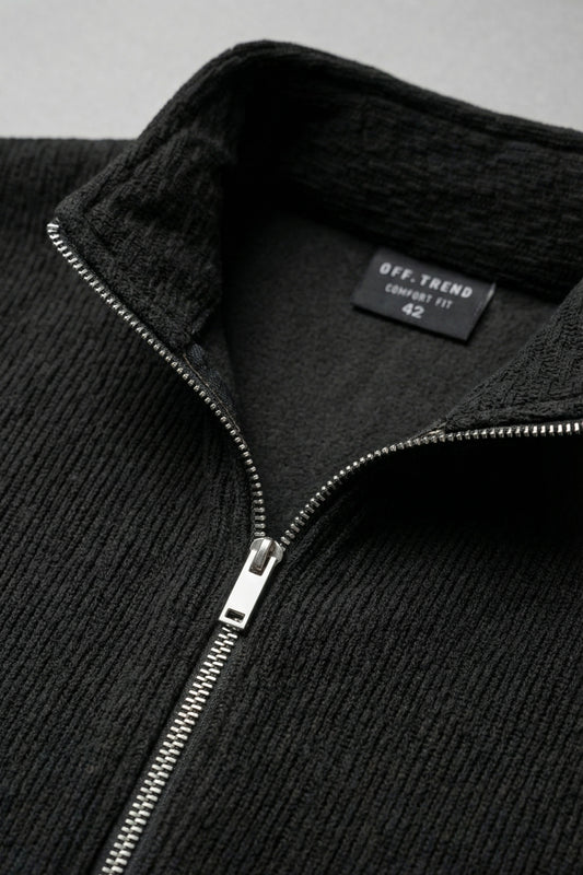 Utility Half-Zip – Jet Black