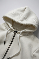Chill Script Zip Hoodie – Chalk