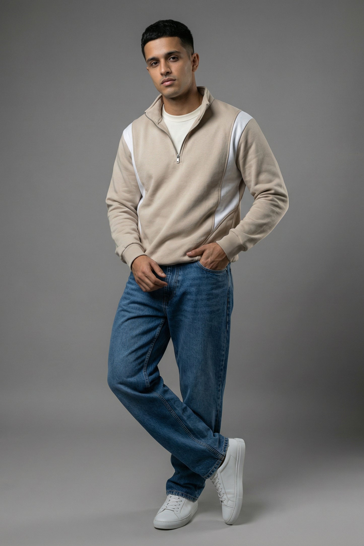 Coreline Half-Zip — Sand Beige