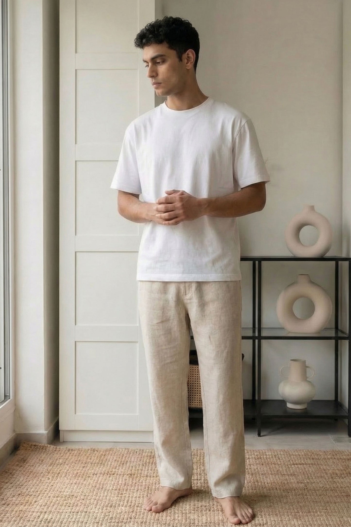 The Ease Trouser — Soft Sand