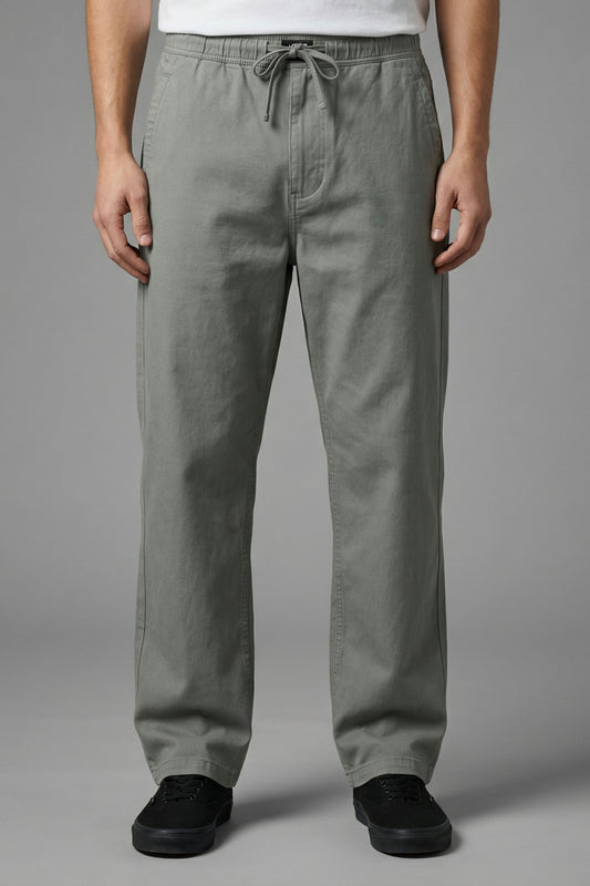 UrbanEase Linen Comfort Trousers — Olive Mist