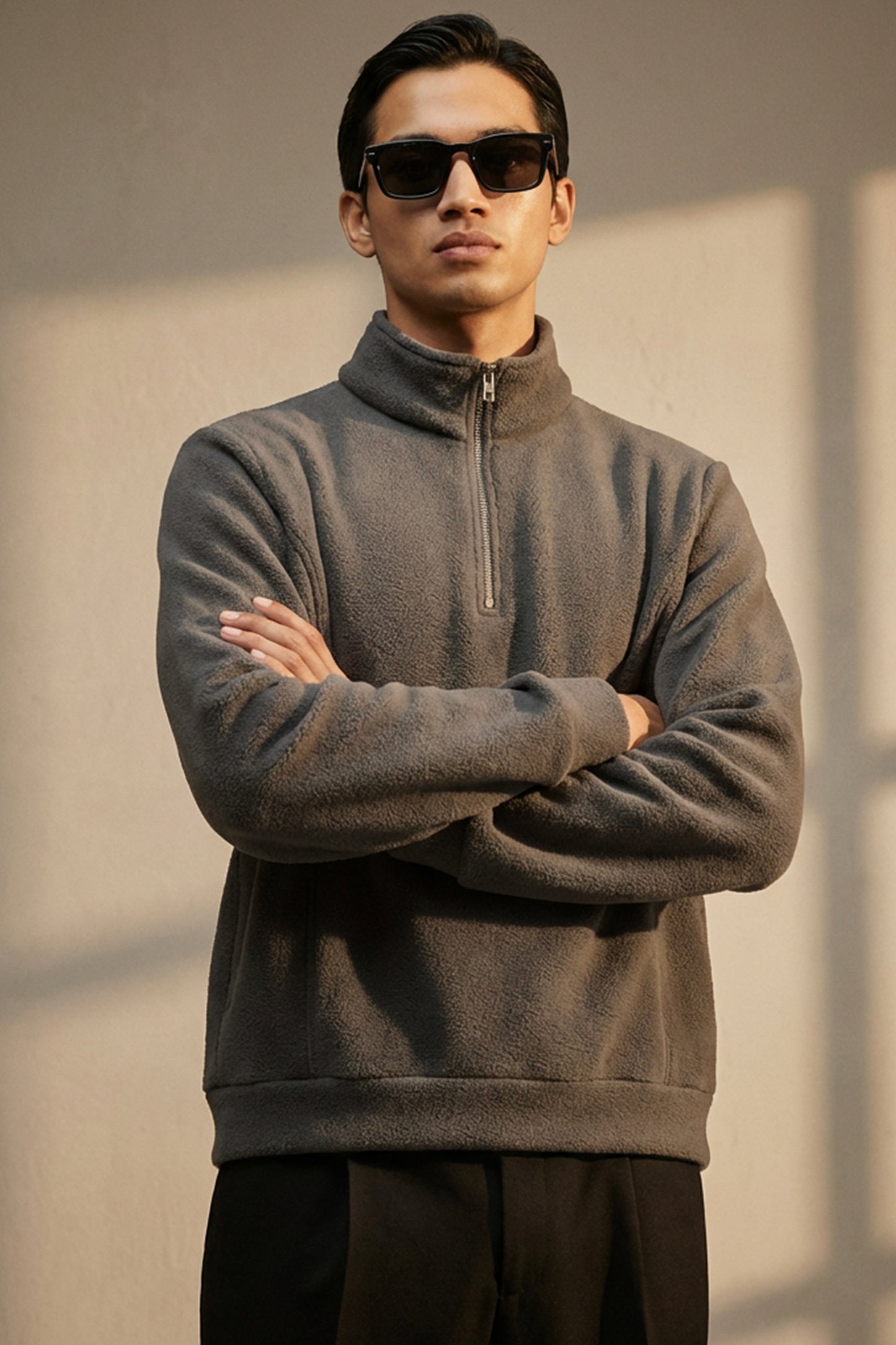 Still Current – Charcoal Sherpa Half-Zip