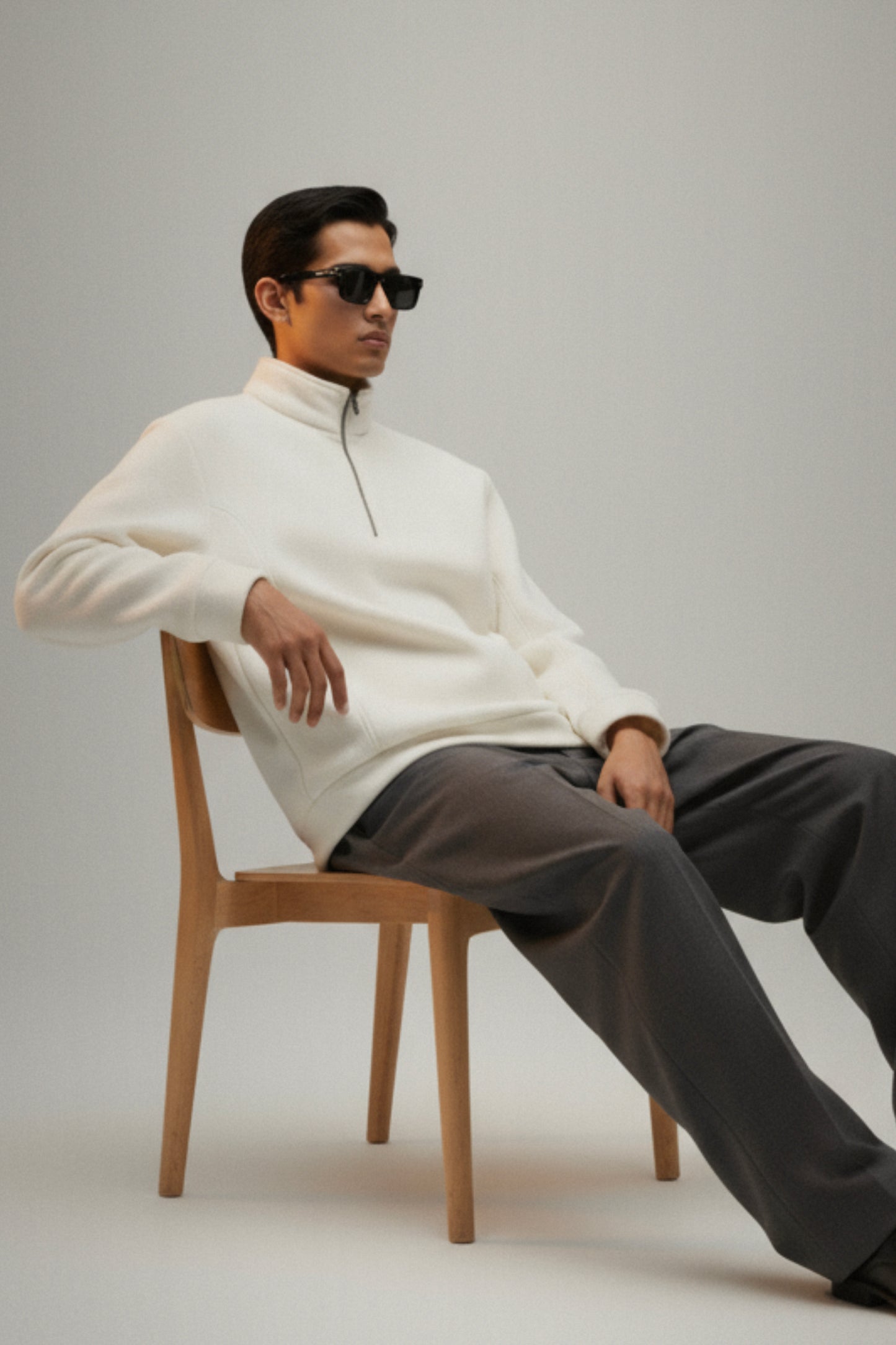 Still Current – Ivory Drift Sherpa Half-Zip