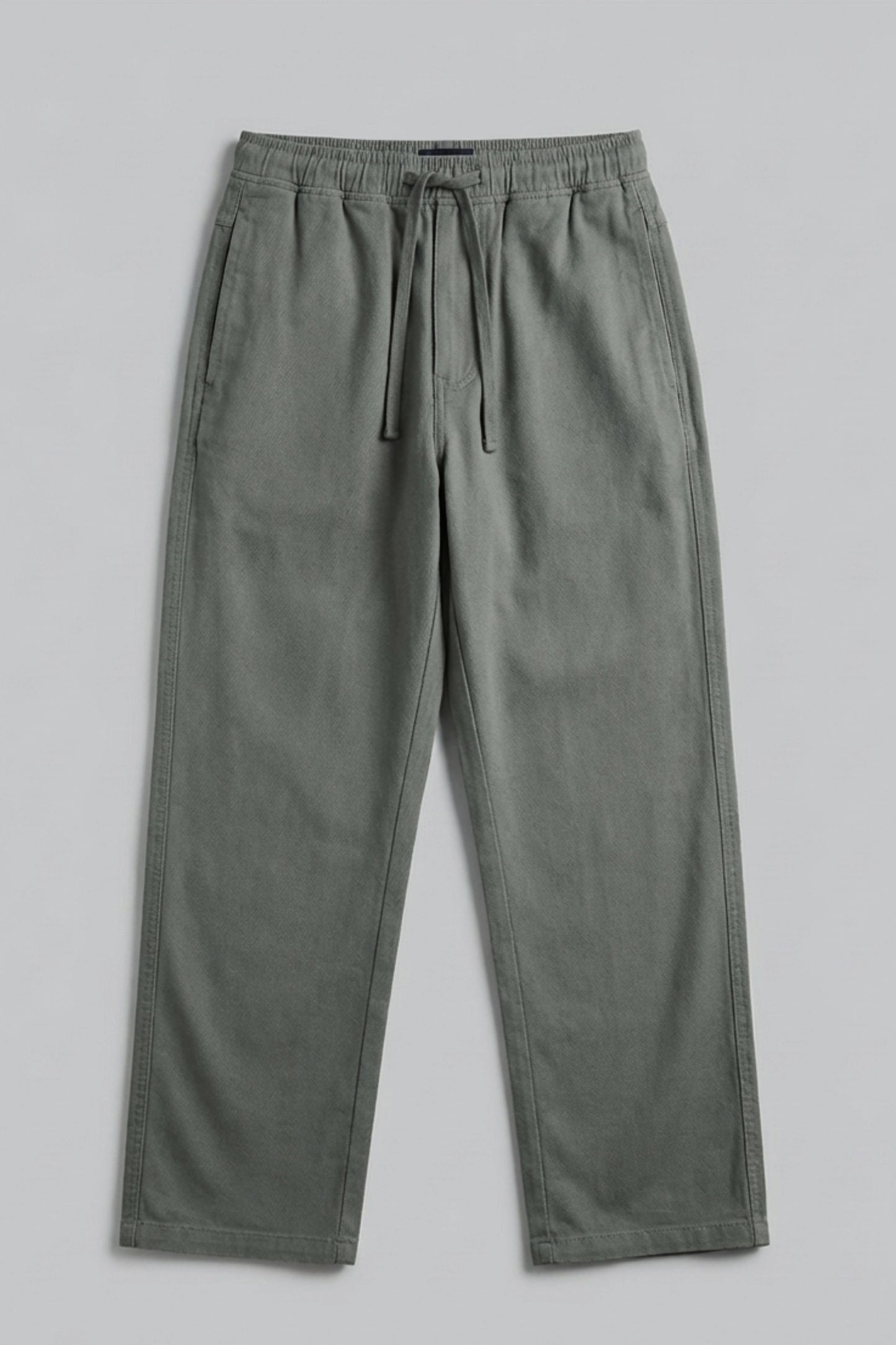 UrbanEase Linen Comfort Trousers — Olive Mist