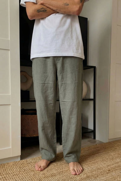 The Ease Trouser — Olive Mist