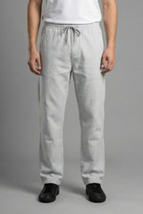 UrbanEase Linen Comfort Trousers — Pearl Ash