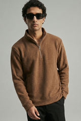 Utility Half-Zip – Walnut Brown
