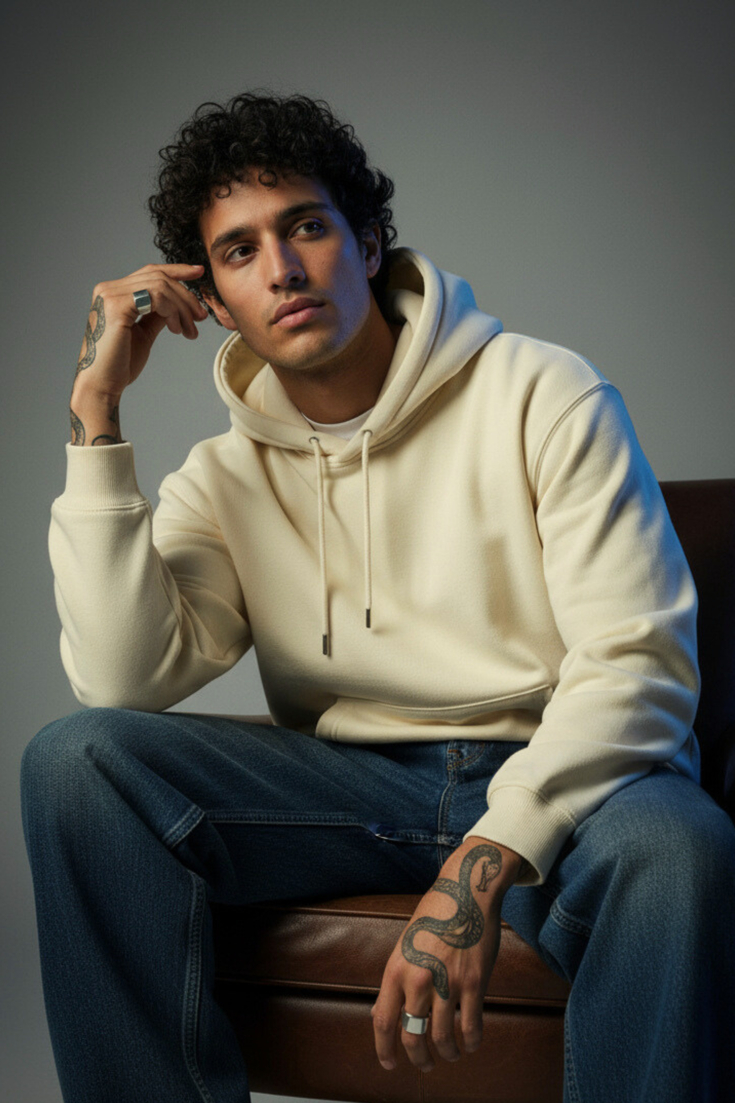 Quiet Core Hoodie – Pistachio Ecru