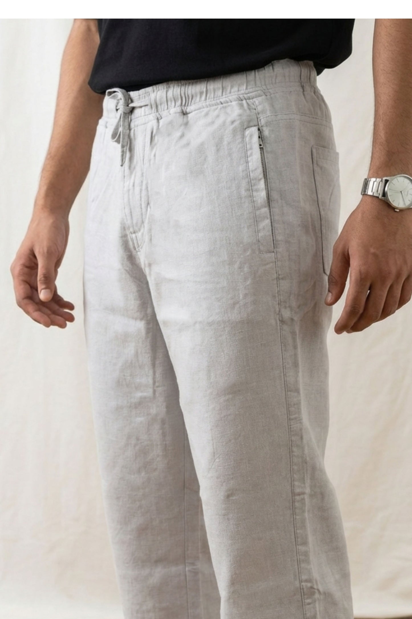 The Ease Trouser — Pearl Ash