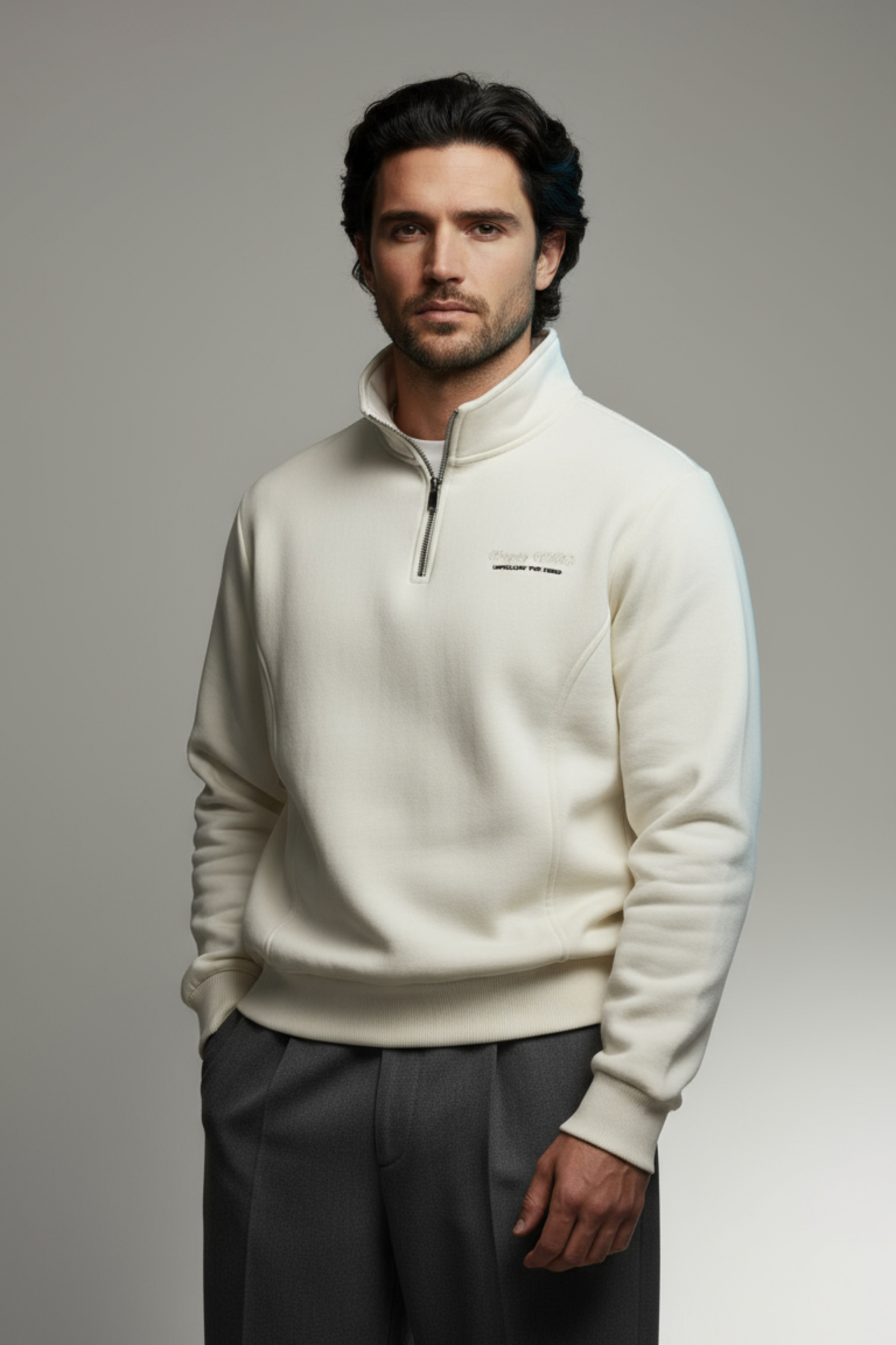 Escaping Cliches Half-Zip — Chalk