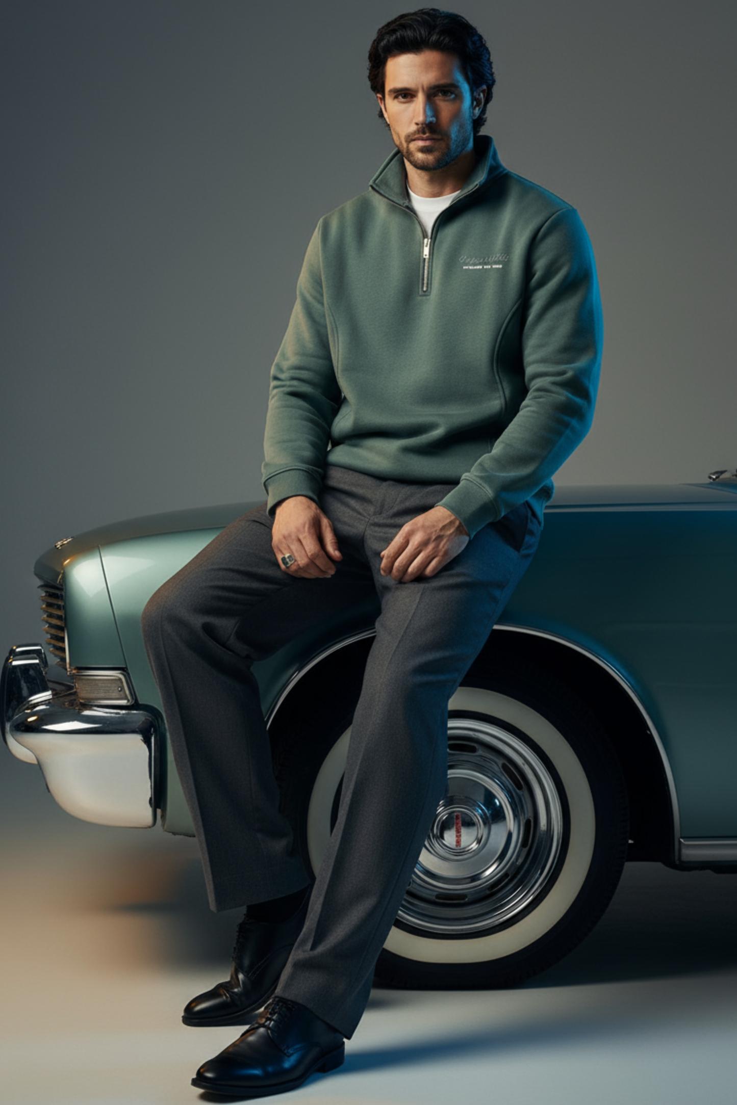 Escaping Cliches Half-Zip — Mineral Sage