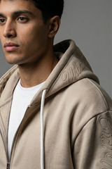 Chill Script Zip Hoodie – Dune