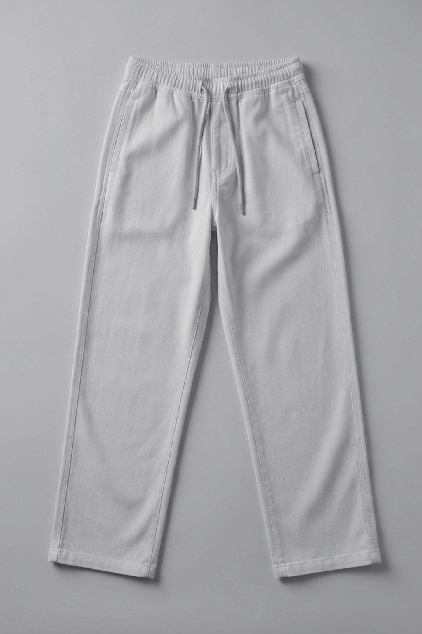 UrbanEase Linen Comfort Trousers — Pearl Ash