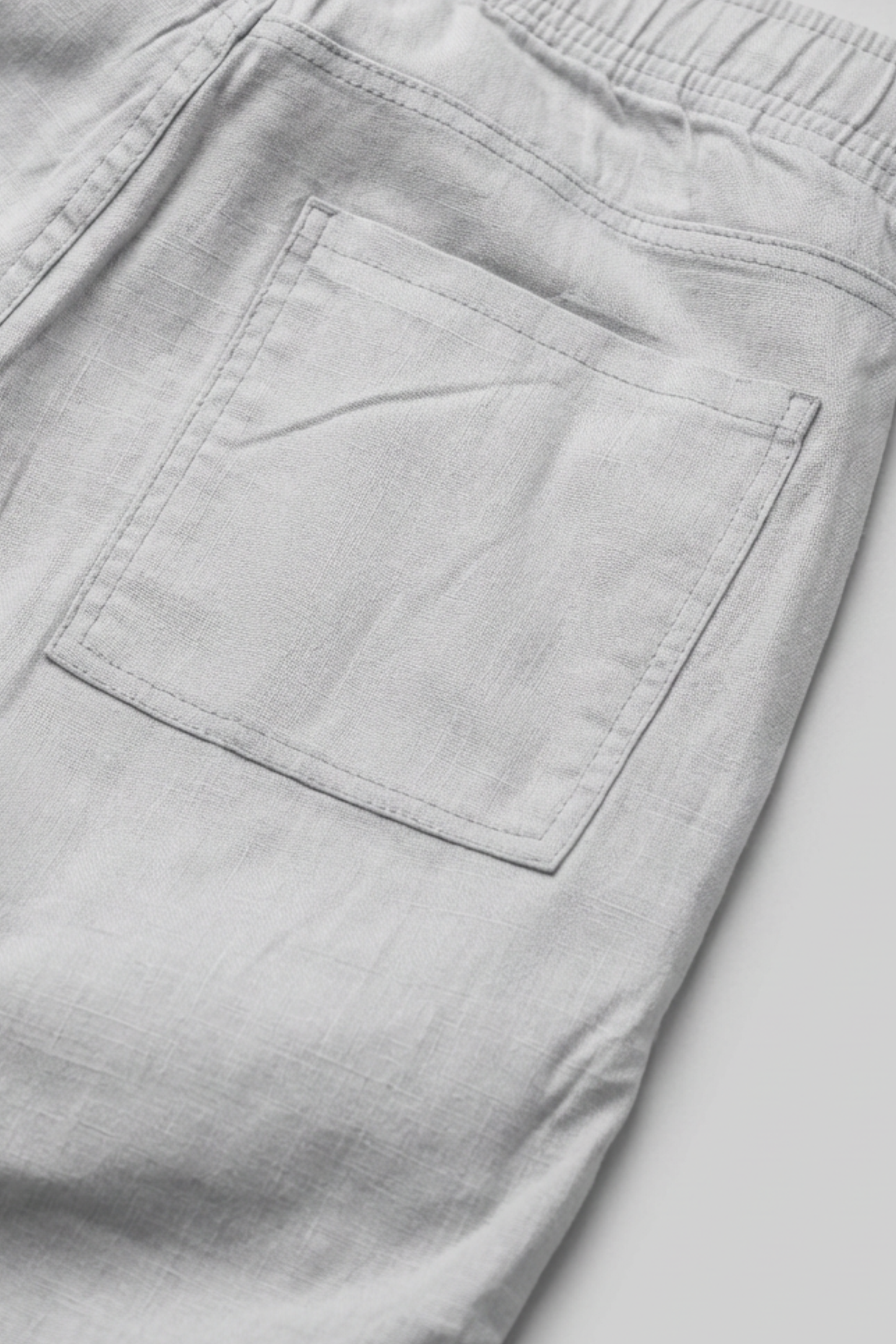 UrbanEase Linen Comfort Trousers — Pearl Ash